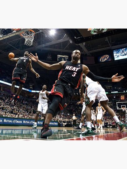 LeBron James Dwyane Wade Iconic Dunk Premium Matte Vertical Poster