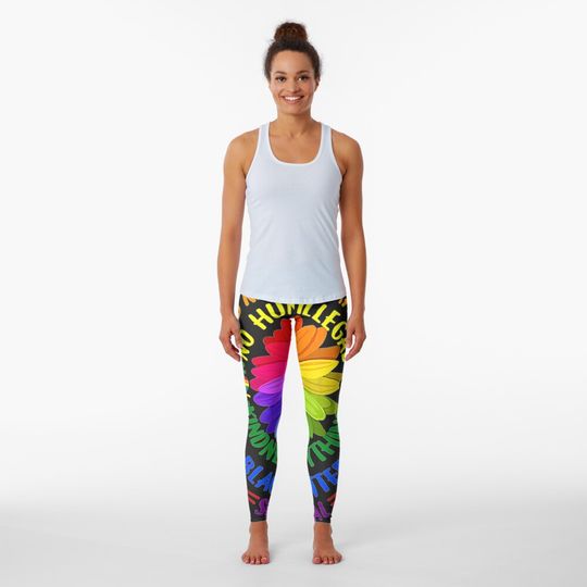 Pride Gay Rainbow Shirt Human LGBT Month Sunflower Plus Size Leggings