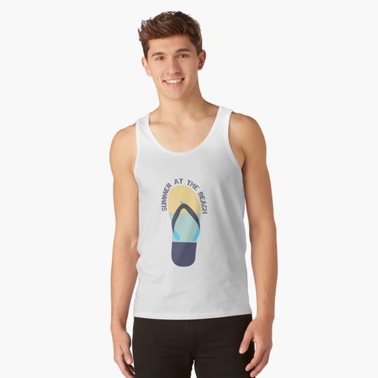 Summer at the beach in flip flops Tank Top