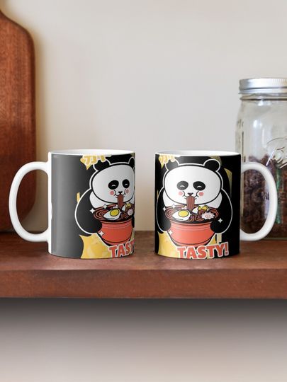 Kawaii Panda Loves Ramen- Ramen Life Tastes Great! Mug