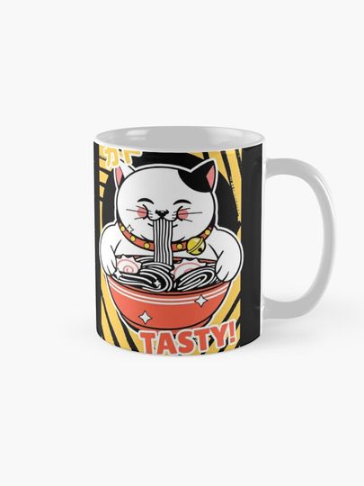 Kawaii Cat Loves Ramen- Ramen Life Tastes Great! Mug