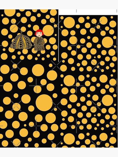 Yellow dots Yayoi Kusama inspired Backpack