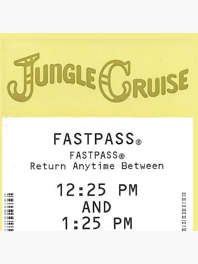 Jungle Cruise Fastpass Pillow