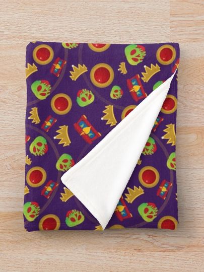 Evil Queen Icons Throw Blanket