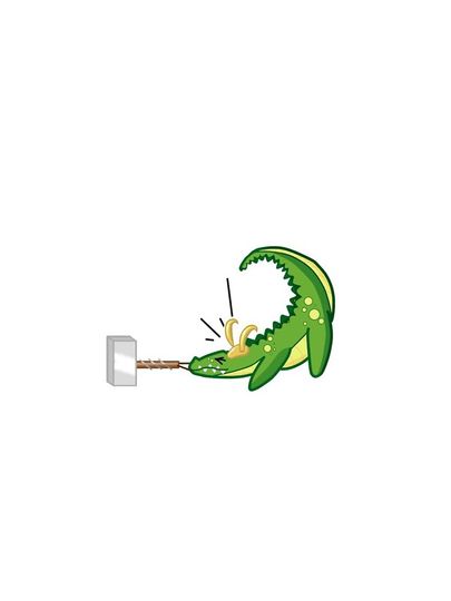 Alligator Loki with Mjolnir iPhone Case
