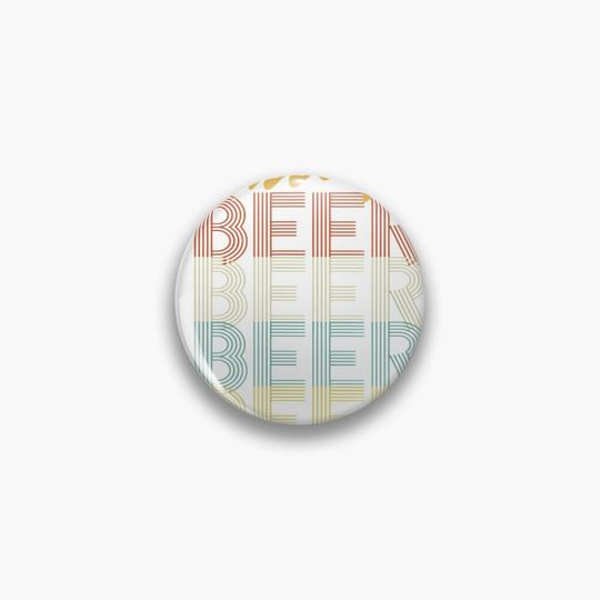 Vintage Beer Graphic Gift International Beer Day Pin