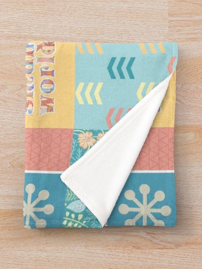 "it's a small world" Pattern (version 2) Throw Blanket