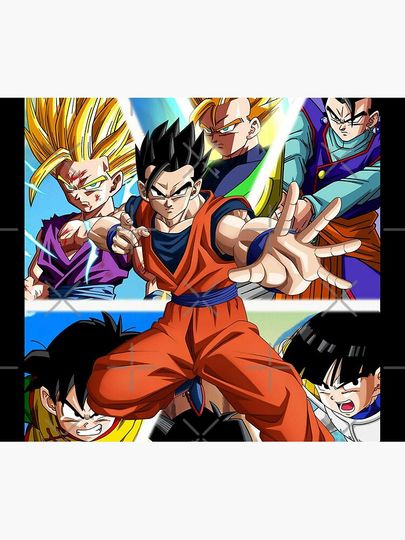 Center Goku Throw Blanket, Gift for Fan, for All Age