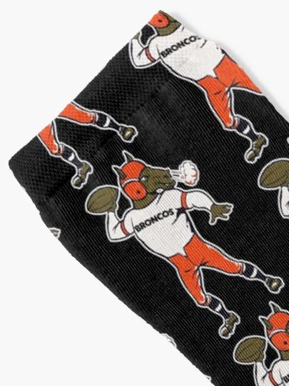 Denver Broncos  Retro Mascot Fan Design Socks, Gift For Fan