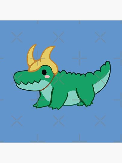 Chibi Alligator Loki Pillow