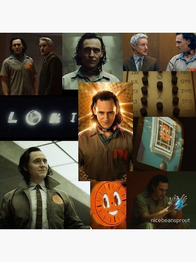 Loki and Mobius TVA collage  Pillow
