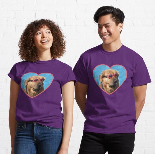 Autocollants Doggo: chien nageur T-shirt classique