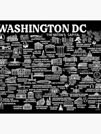 Washington DC Map Socks