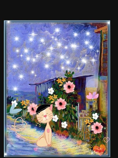 Cat van gogh  Tank Top