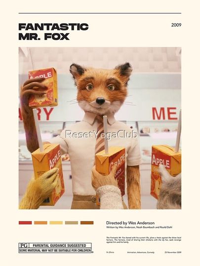 Fantastic Mr. Fox Classicult Prints, Vintage Retro Art Print