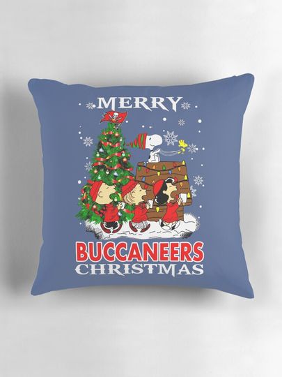 Merry Buccaneers Christmas  Pillow