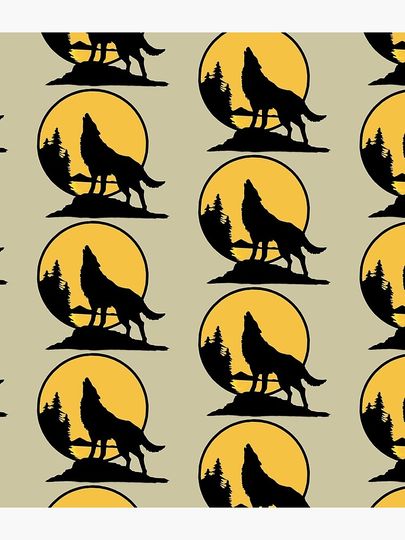 Coyote Howling At The Moon Backpack