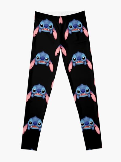 lilo and stitch funny cute stitch frustation  Leggings