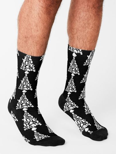 Lilo and Stitch Christmas Tree Silhouette  Socks