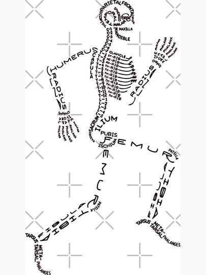 Running Skeleton Premium Matte Vertical Poster