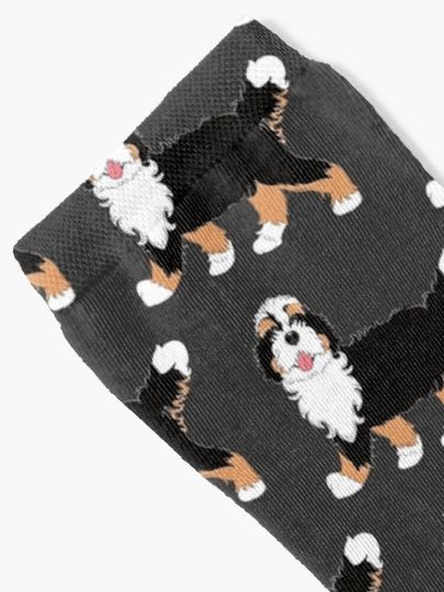 Tri Color Bernedoodle Socks