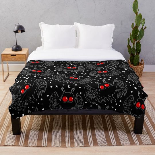 Mothman Night Throw Blanket