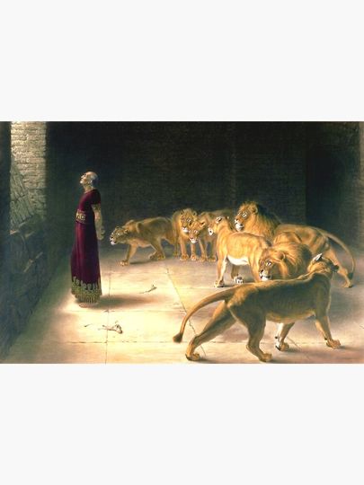 Daniel Answer To The King In The Lions Den By Briton Riviere Canvas