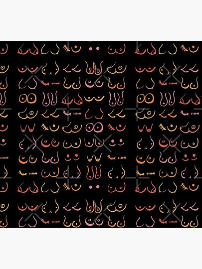 Neon Boobs Drawing Socks