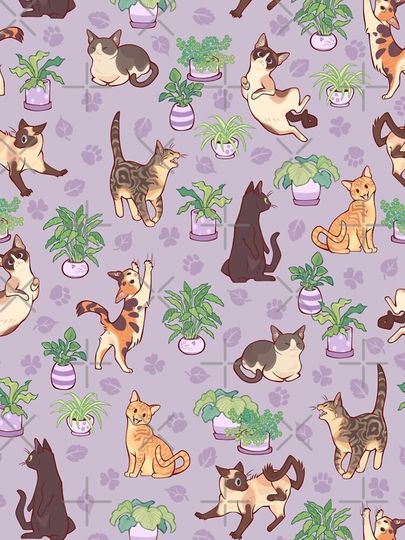 Cozy michis in lavender iPhone Case