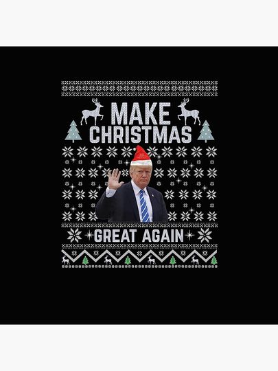 Make Christmas Great Again Trump 2024 Santa Pillow