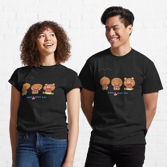 Three Little Bears Eat Watermelon Classic T-Shirt