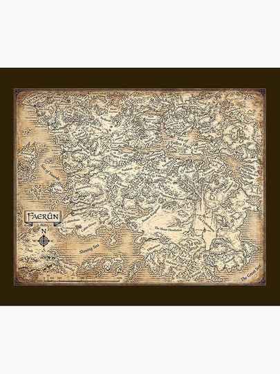 Annotated Map Of Faerun Tapestry