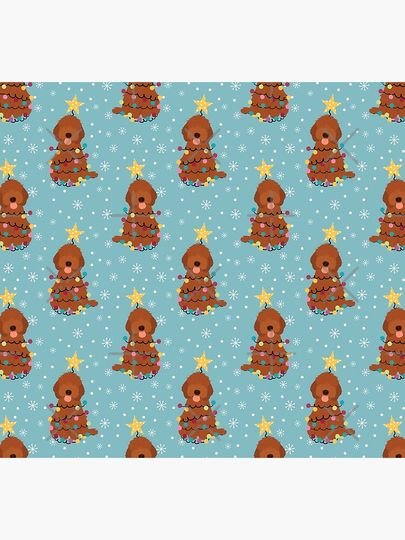 Ruby Red Cockapoo Cavapoo Cavoodle Christmas Tree Socks