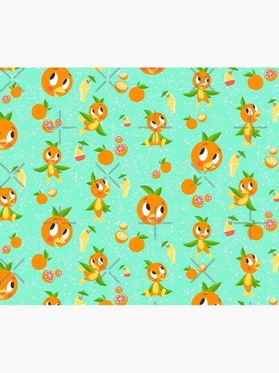 Orange Bird with Dole whip Duvet Cover