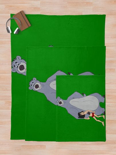 Baloo and Mowgli  Throw Blanket