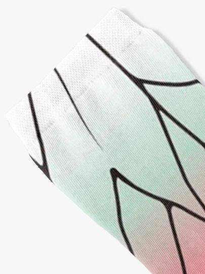 demon Kocho Shinobu Japanese Pattern WAGARA of Butterfly Pattern Design.  Socks