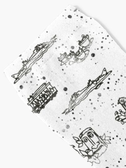 Magic Kingdom Retro (ink) Socks