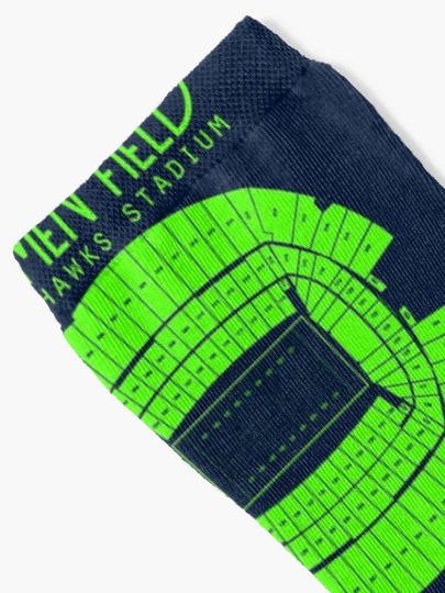 Seattle Seahawks Lumen Field Stadium Poster Print Socks