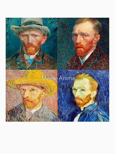 Van Gogh Self-Portrait Collage Racerback Tank Top