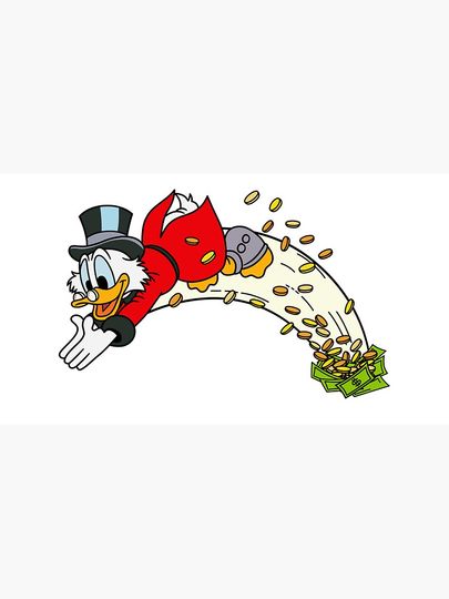 Duck tales Scrooge McDuck money swimming 80s Cap
