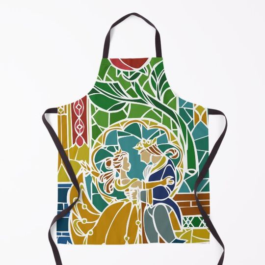 Beauty and The Beast - Stained Glass Kitchen Apron