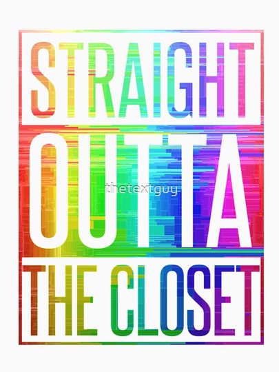 Straight Outta The Closet Shirt - Gay Pride LGBTQ T-Shirt Tank Top