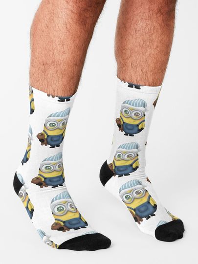 Minion Bob Socks, Comfortable Cotton Socks for Men, Women, kids, Trending Casual Style