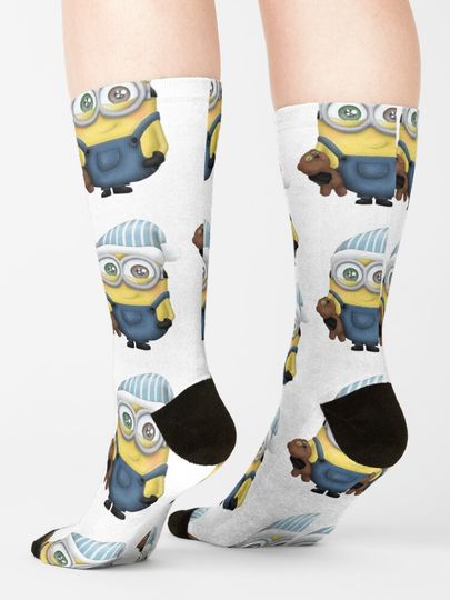 Minion Bob Socks, Comfortable Cotton Socks for Men, Women, kids, Trending Casual Style