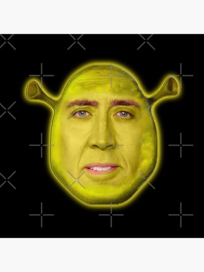 Nicholas Cage as Shrek - Nicolas Cage - Nick Cage - Funny Wall Clocks Decor