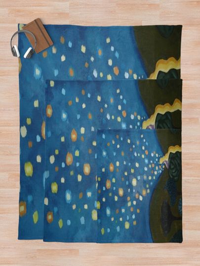 Tangled paint Throw Blanket