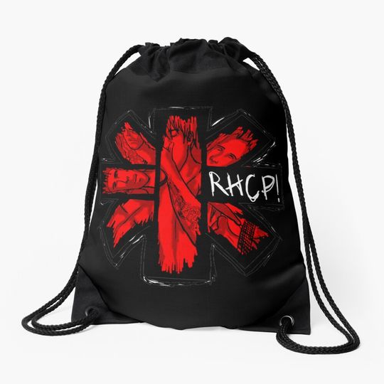 Red hot chilii Drawstring Bag