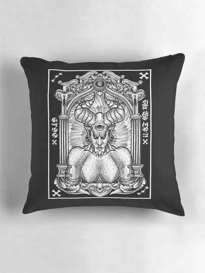 Gothic Evil - Gothic 666 Satan Baphomet Pillow