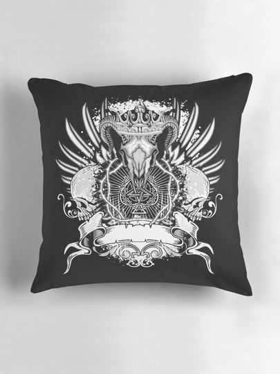 Gothic Baphomet Satanic 666 pentagram Pillow