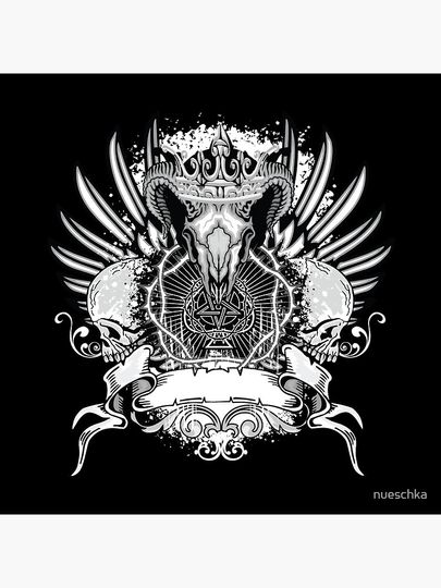 Gothic Baphomet Satanic 666 pentagram Pillow